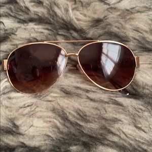 Brown aviator sunglasses